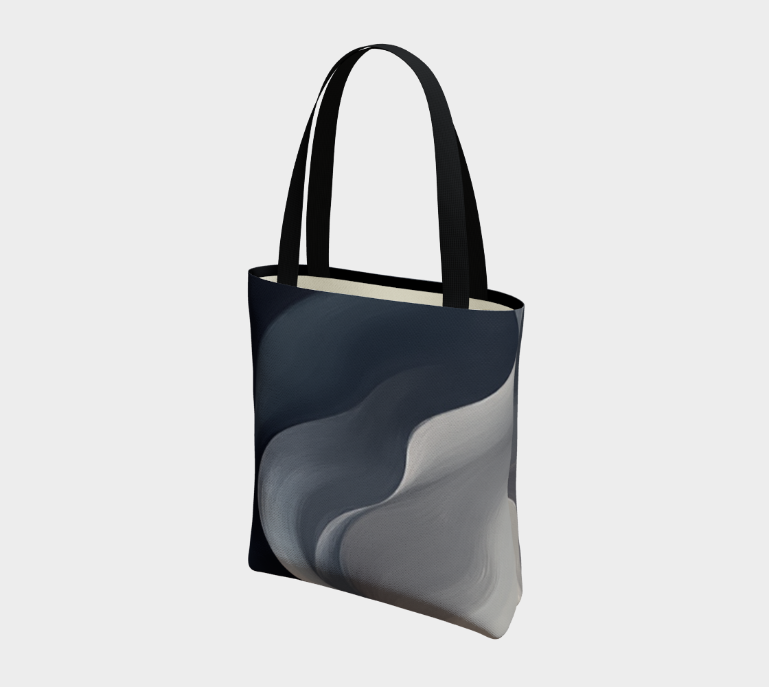 Wave Collection Tote | Luxe Grey Swirl Premium Vegan Leather