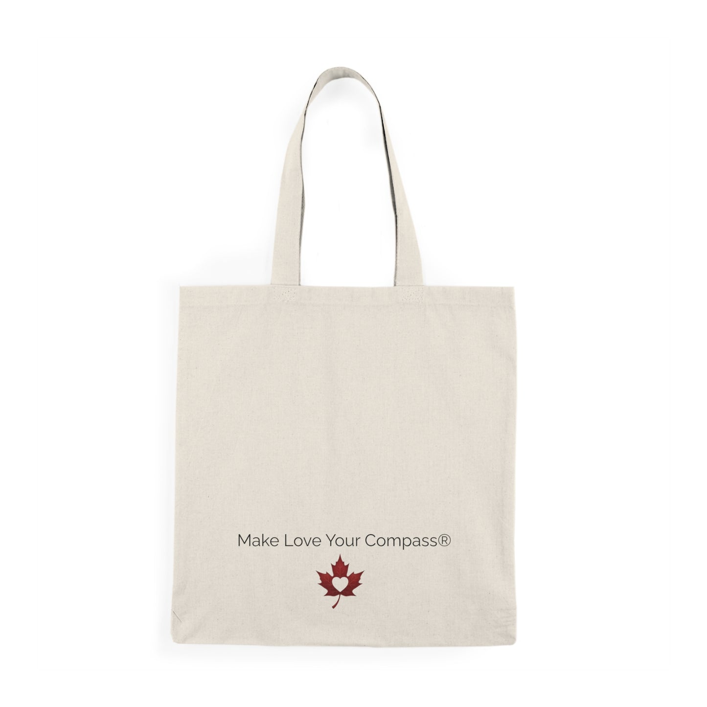 Make Love Your Compass | Peacock Feathers Natural Canvas Tote