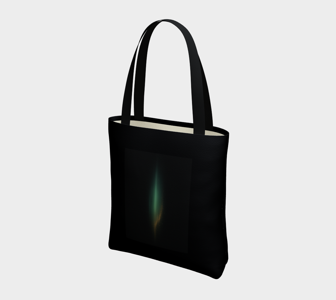 Aurora Glow Canvas Tote Bag with Vegan Leather Straps | Make Love Your Compass