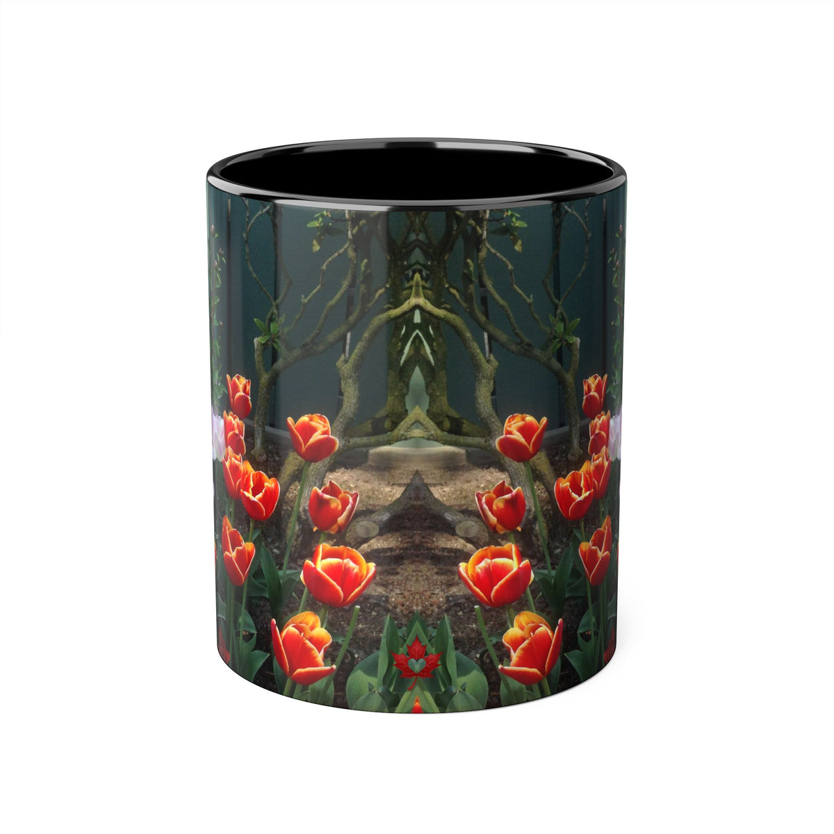 Make Love Your Compass | Mirrored Skagit Valley Tulip Festival Accent Mug - 11oz