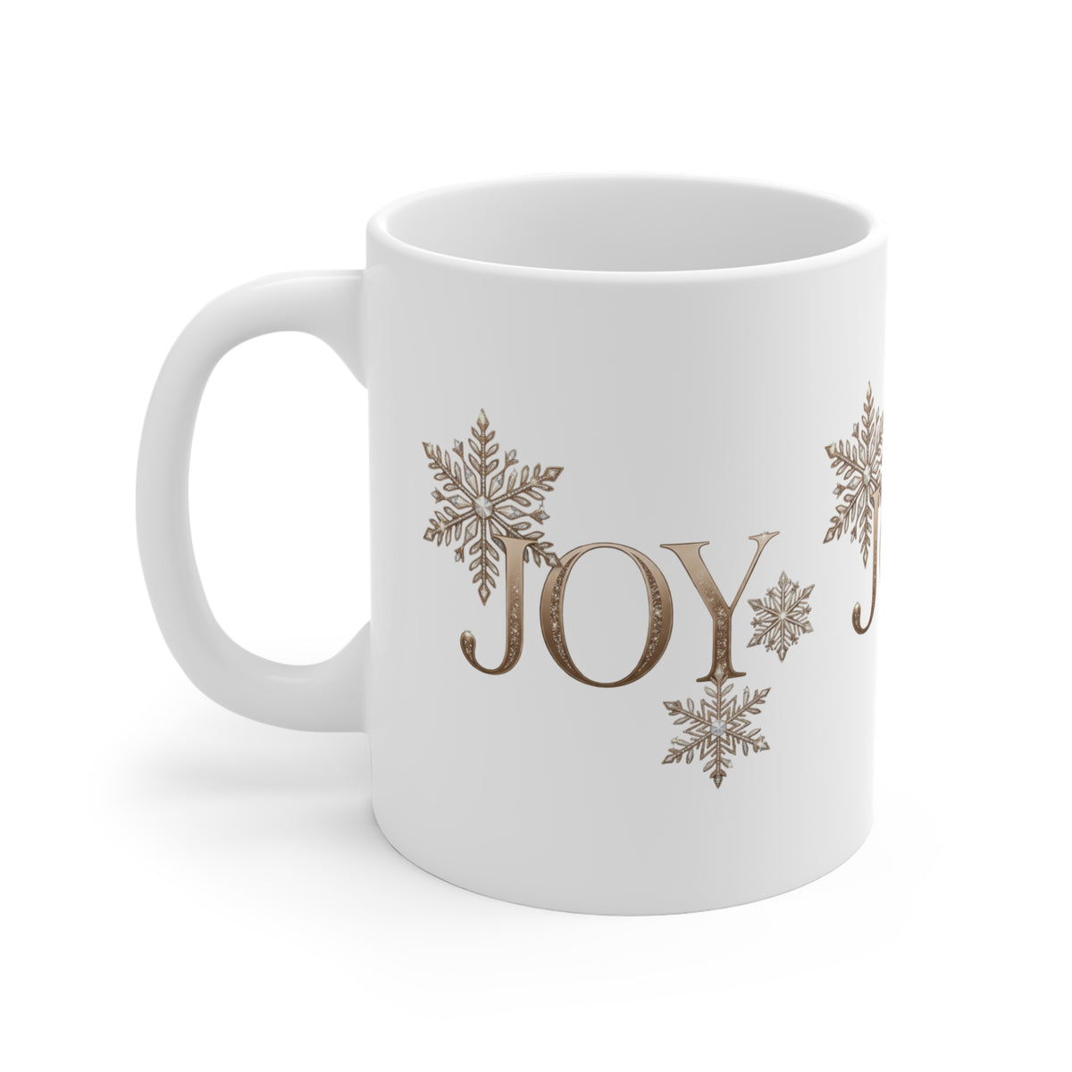 Joy Snowflake Christmas Mug