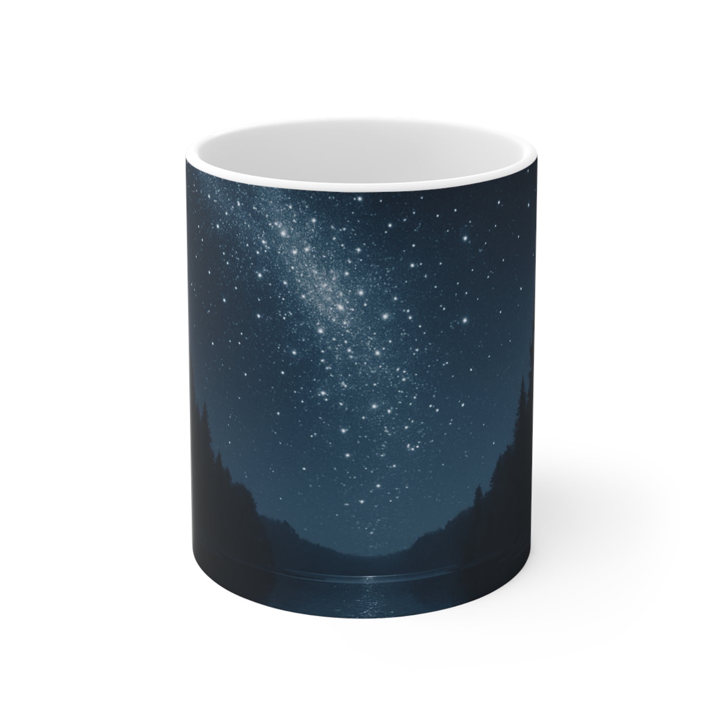 Among the Stars — Night Sky Forest Mug