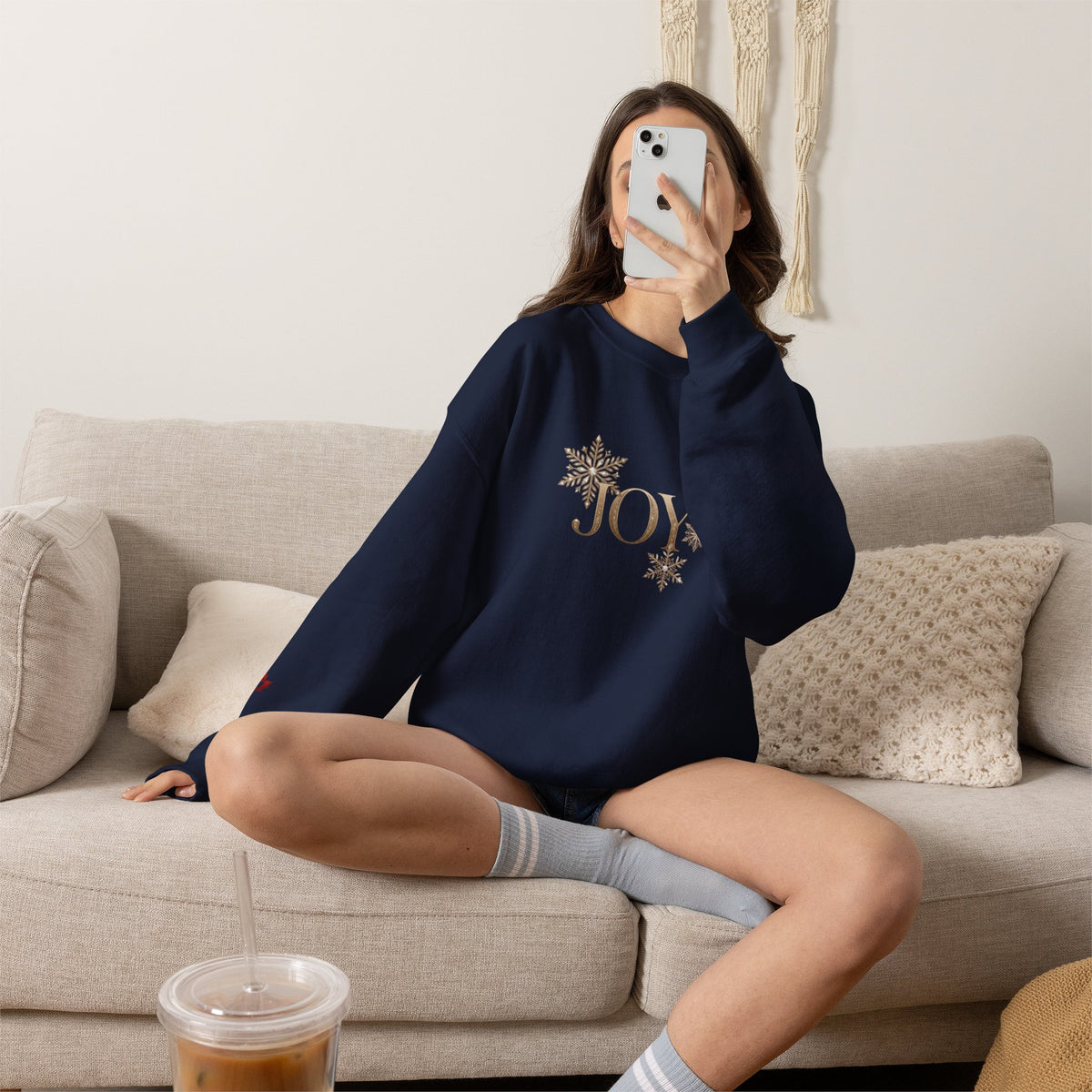 Joy Christmas Snowflake Sweatshirt