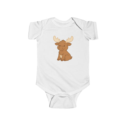 Little Moose, Big Heart Baby Onesie — Canadian Made