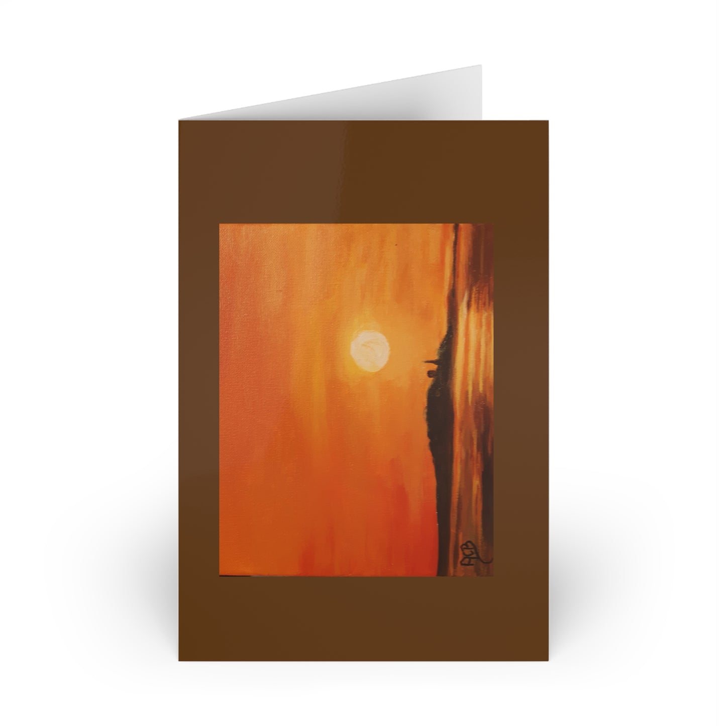 Golden Horizon Greeting Card - Nature Inspired Art - Made In Canada