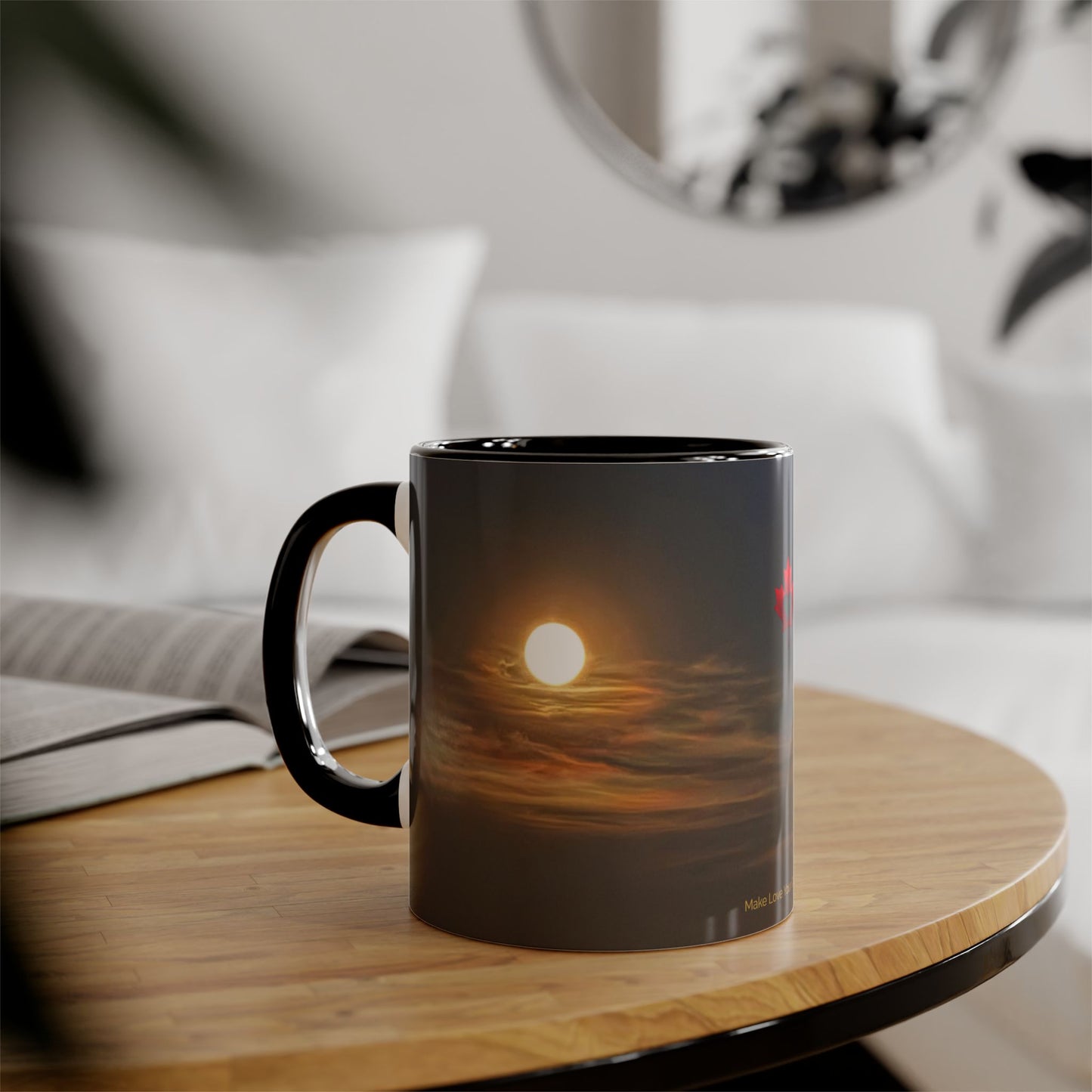 Make Love Your Compass | Moonlit Sunset Accent Mug | 11oz.