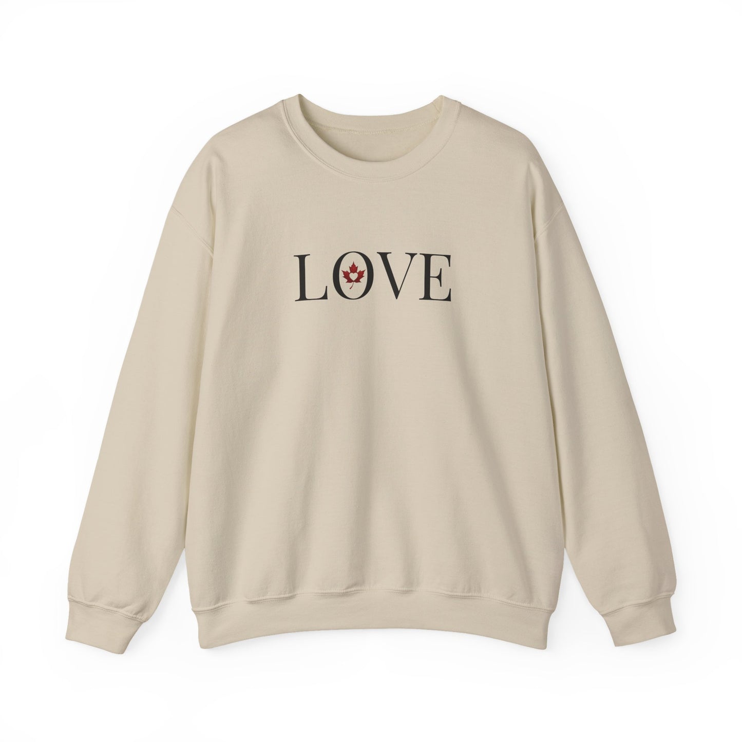 Make Love Your Compass | Unisex Maple Heart LOVE Graphic Sweatshirt