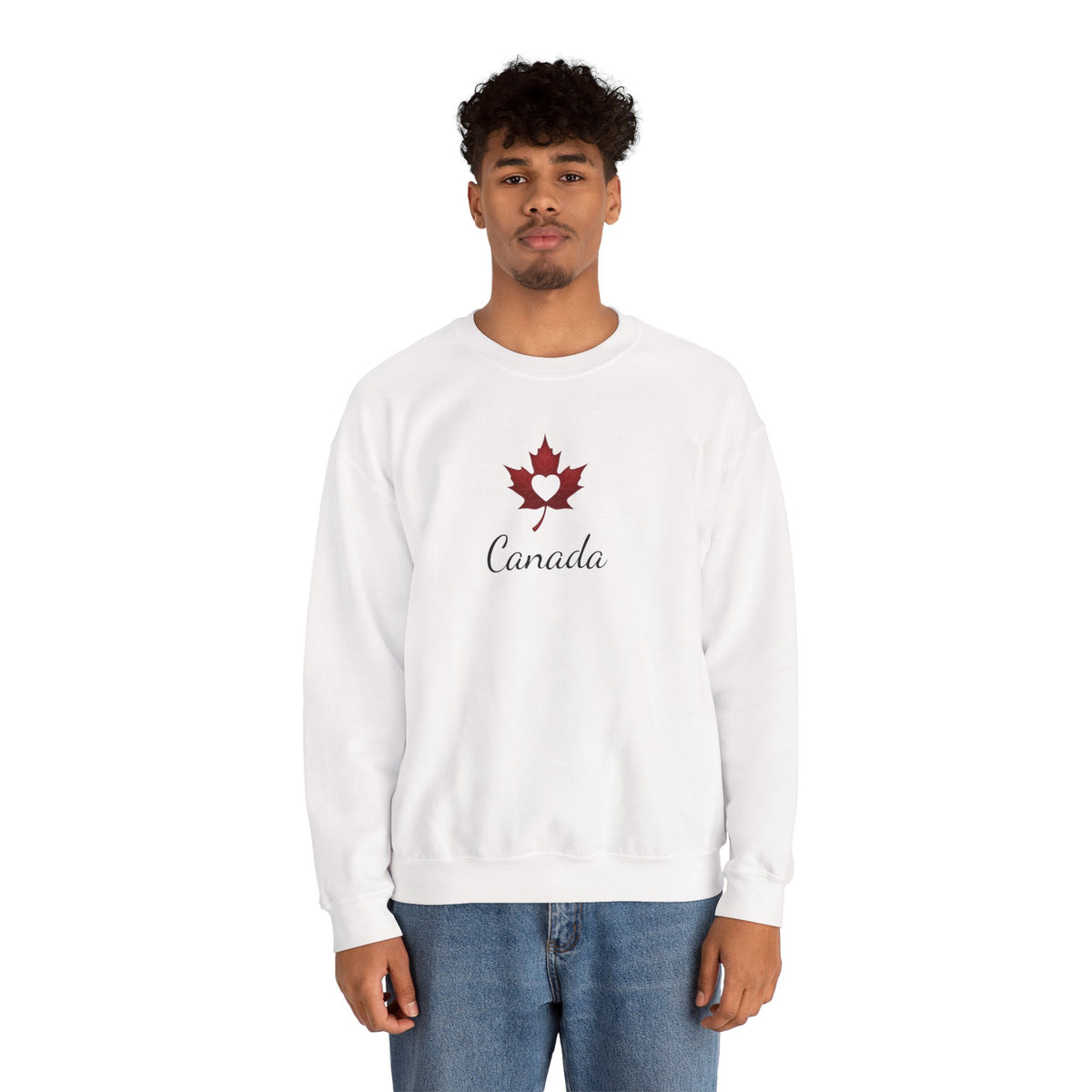 Make Love Your Compass | Canada Sweatshirt with Maple Heart Moti