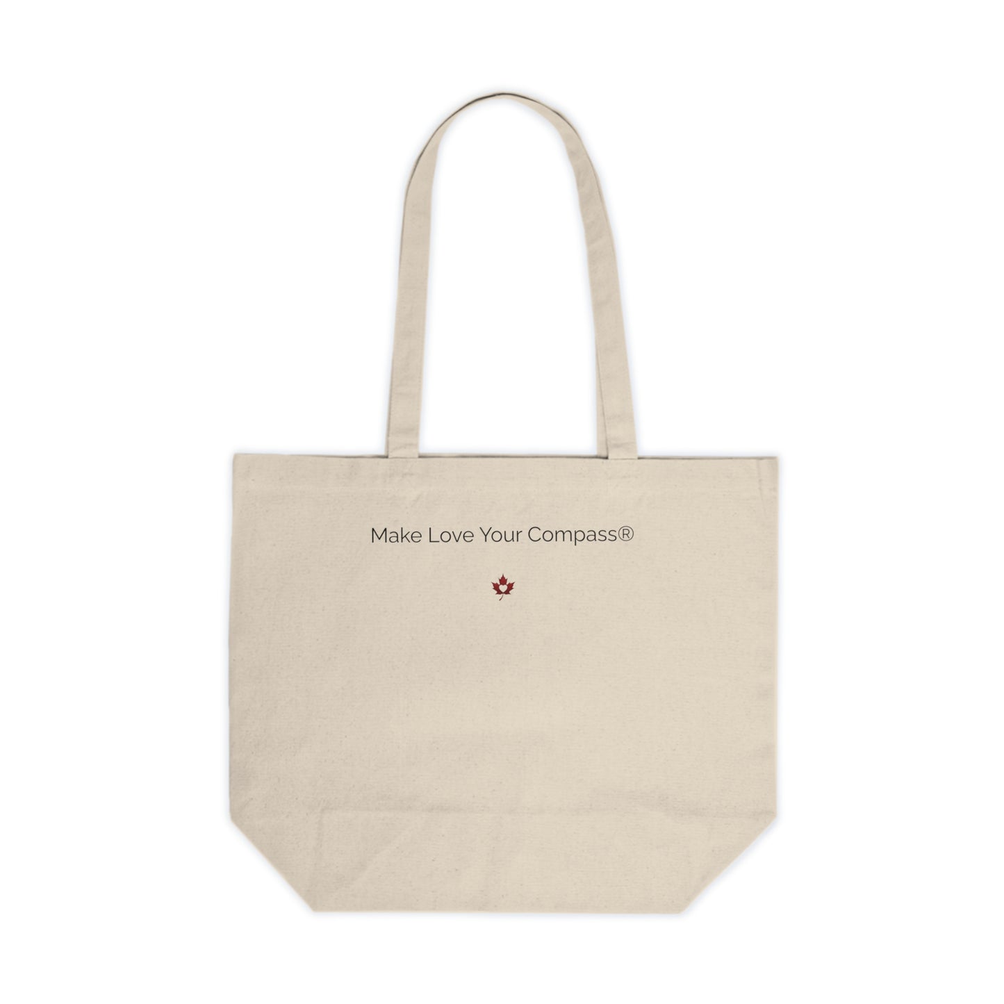 Make Love Your Compass | Great Horned Owl Canvas Shopping Tote - Natural