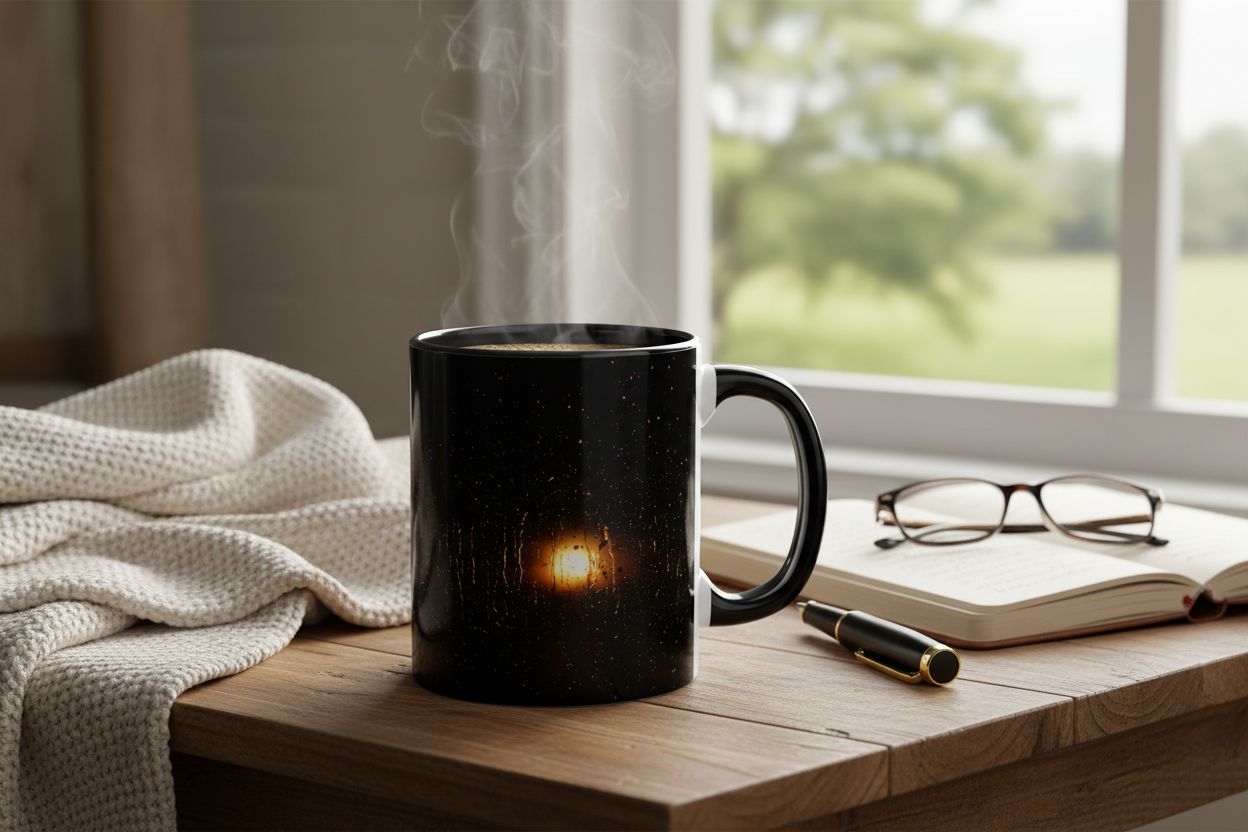 Moody Rain Sunset Window Mug