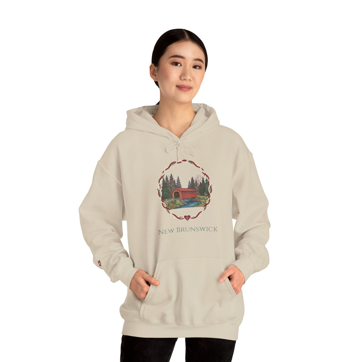New Brunswick Covered Bridge Crest Premium Hoodie