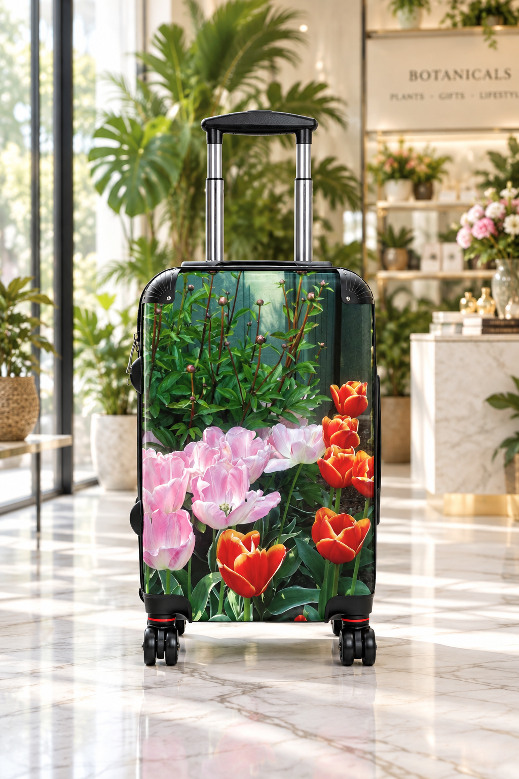 Skagit Tulip Festival Graphic Hardshell Rolling Suitcase