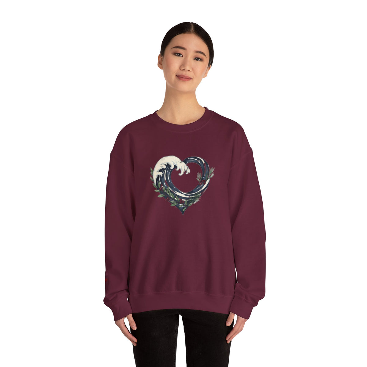 Wave Heart Crewneck Sweatshirt