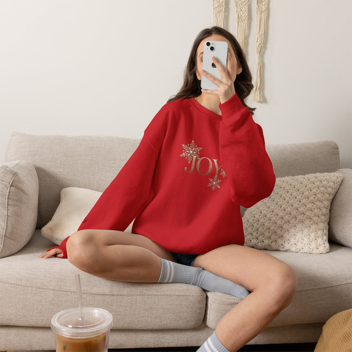 Joy Christmas Snowflake Sweatshirt