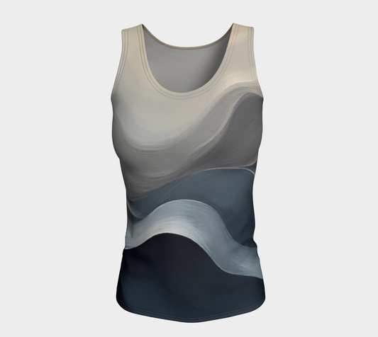 Grey Swirl Tank Top Long Fit
