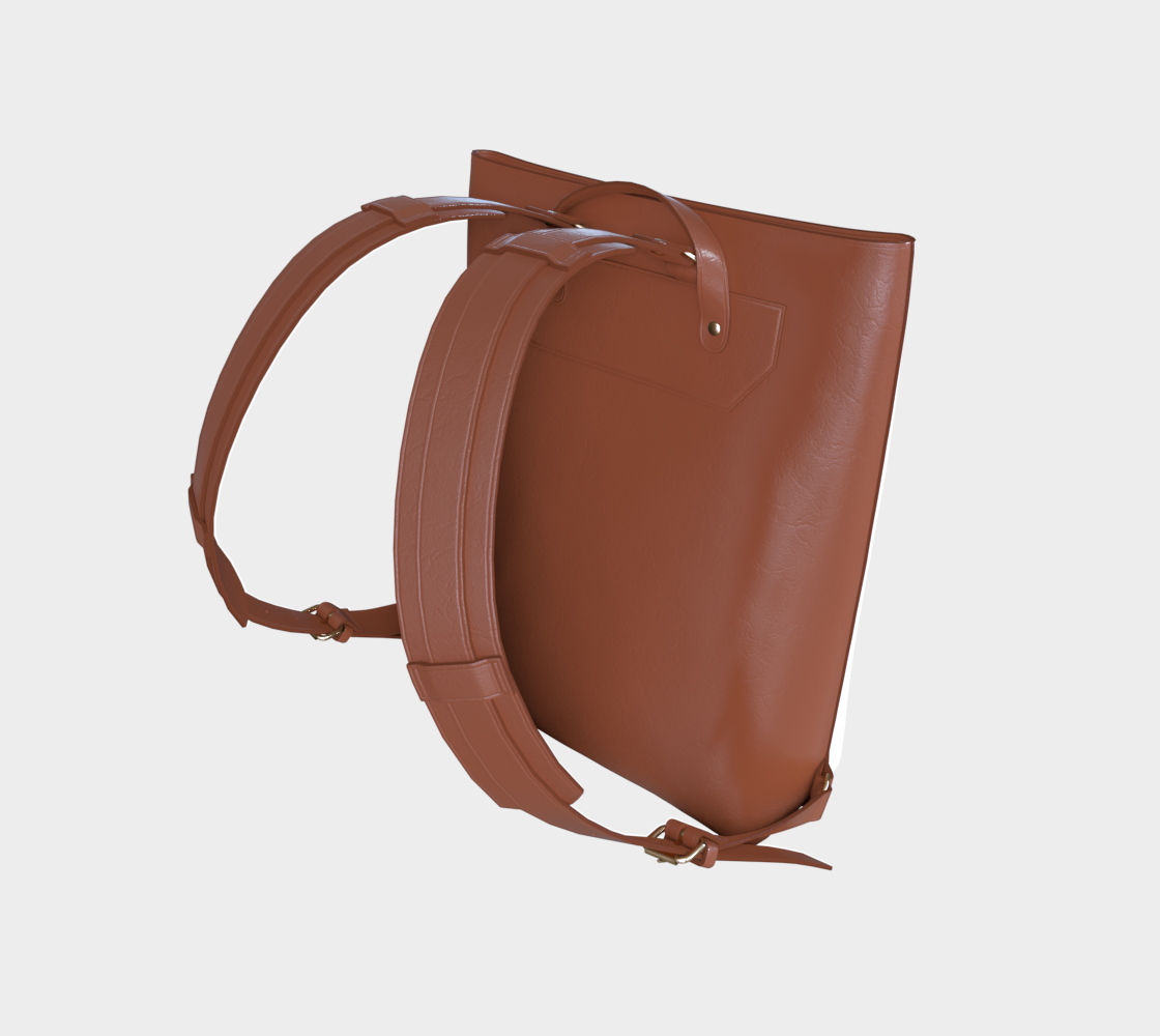 Vegan Leather Backpack - Compass Graphic Design | Make Love Your Compass