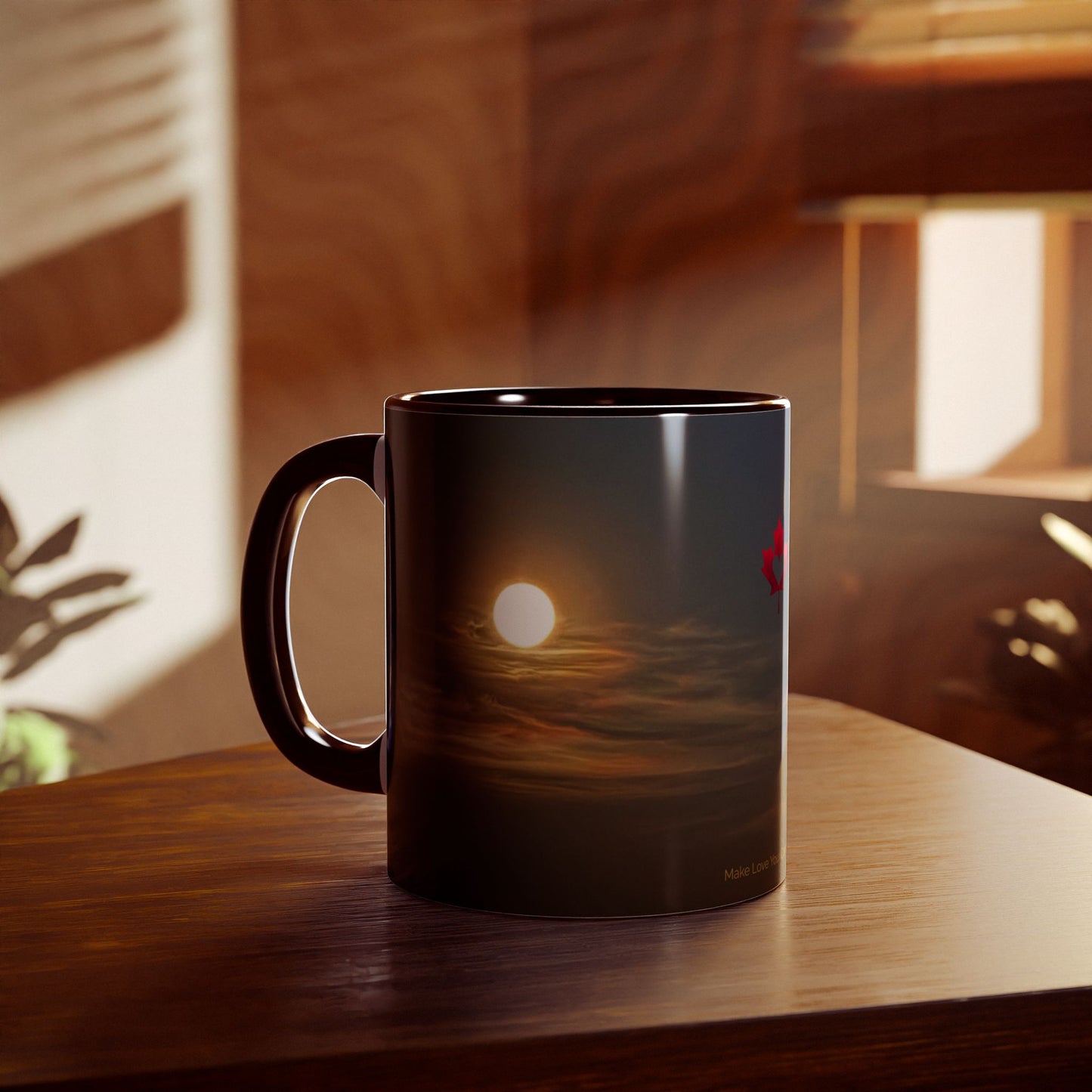 Make Love Your Compass | Moonlit Sunset Accent Mug | 11oz.