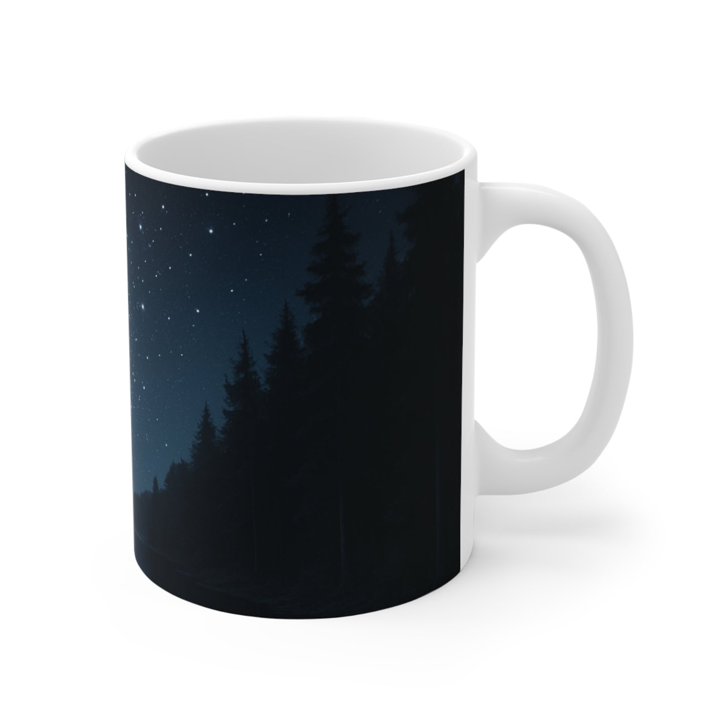 Among the Stars — Night Sky Forest Mug