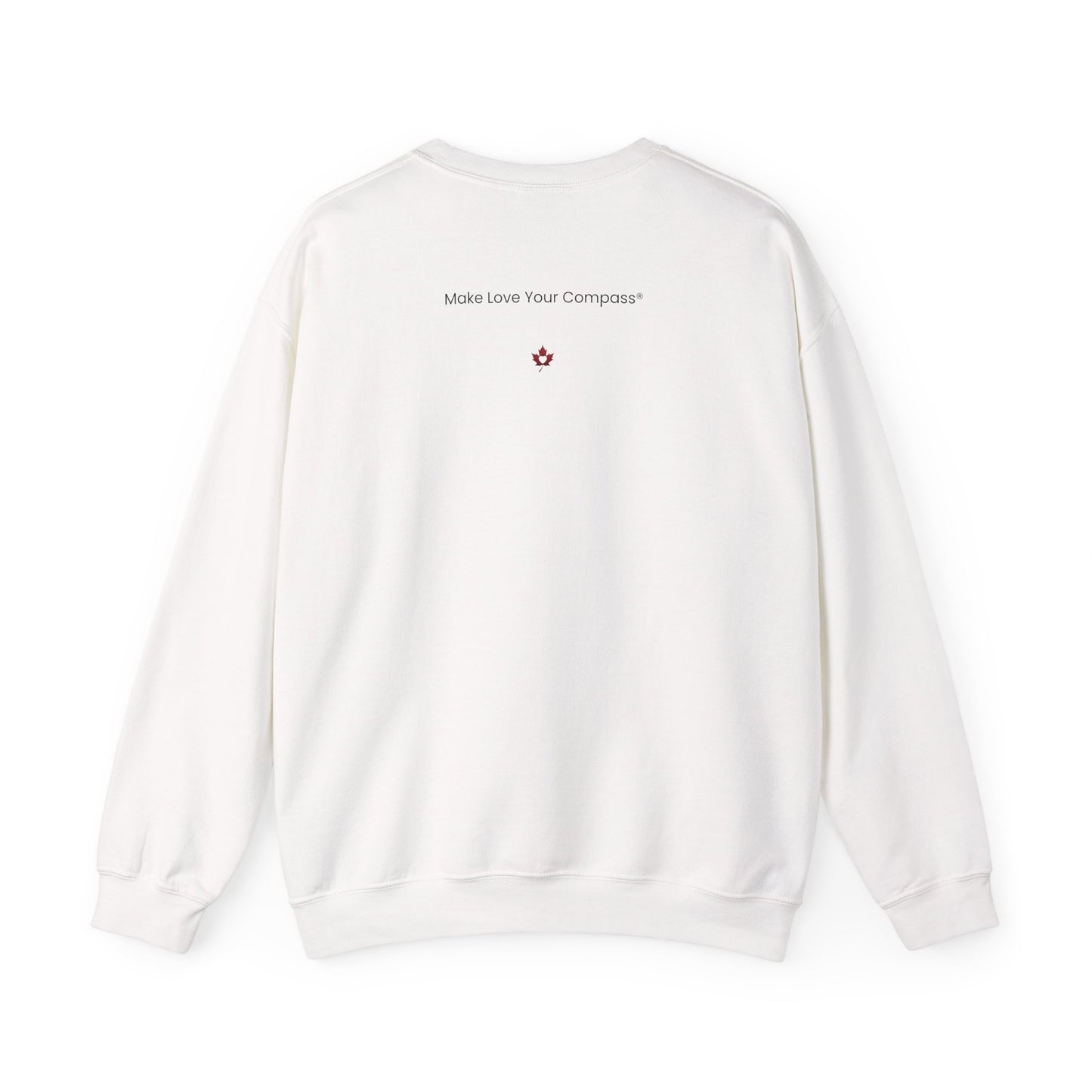 Make Love Your Compass | Unisex Maple Heart LOVE Graphic Sweatshirt