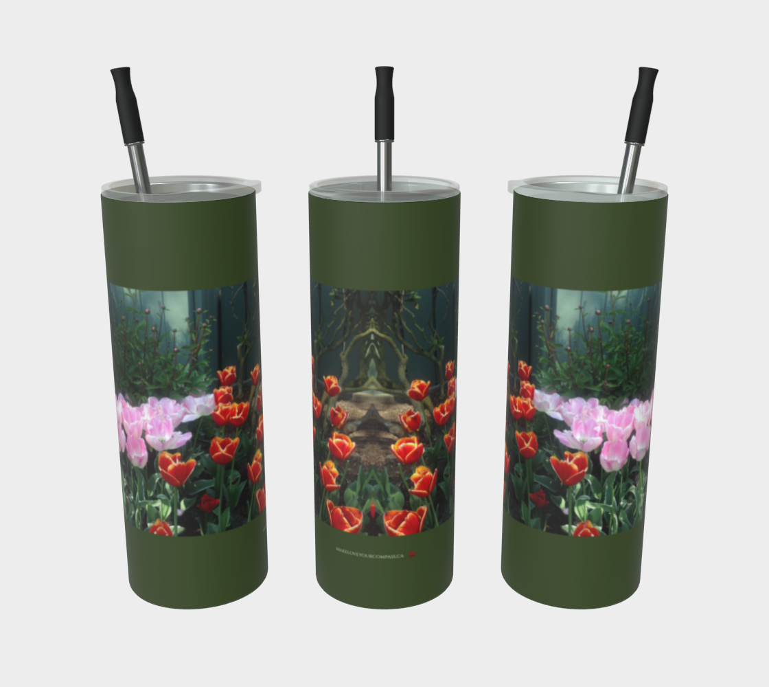 Skagit Tulip Festival Stainless Steel Tumbler — Spring Garden All‑Over Print Art