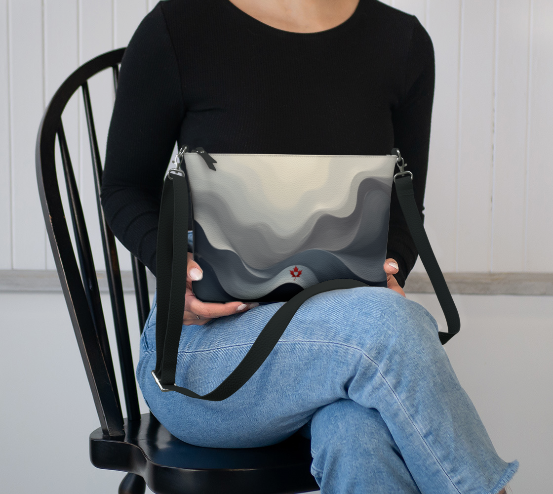 Make Love Your Compass | Wave Collection Grey Swirl Crossbody Bag