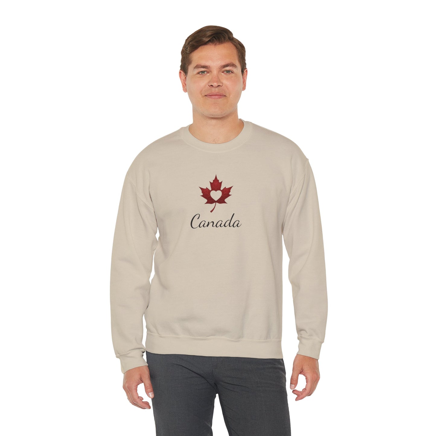 Make Love Your Compass | Canada Sweatshirt with Maple Heart Moti