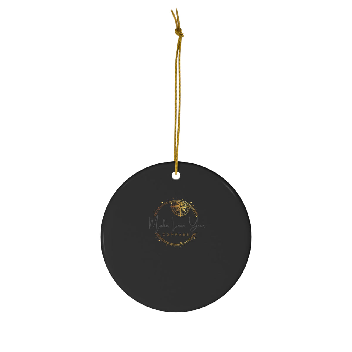 Make Love Your Compass | Symphony of Grace Swan Ornament - Black and White
