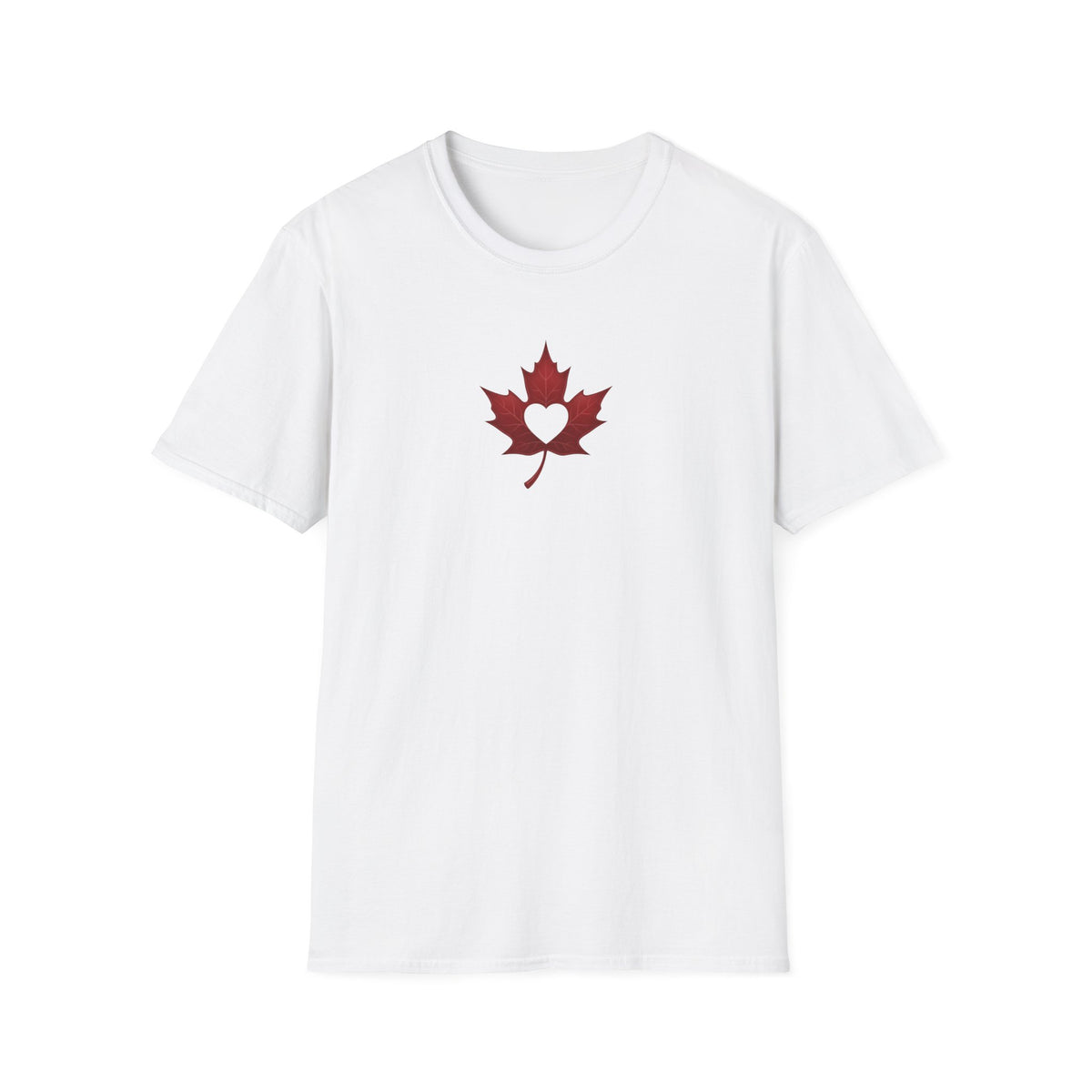 Make Love Your Compass | Unisex Maple Leaf Heart Graphic Tee - White