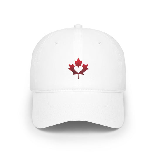 Heart of Canada Cap – White Baseball Hat (Unisex)