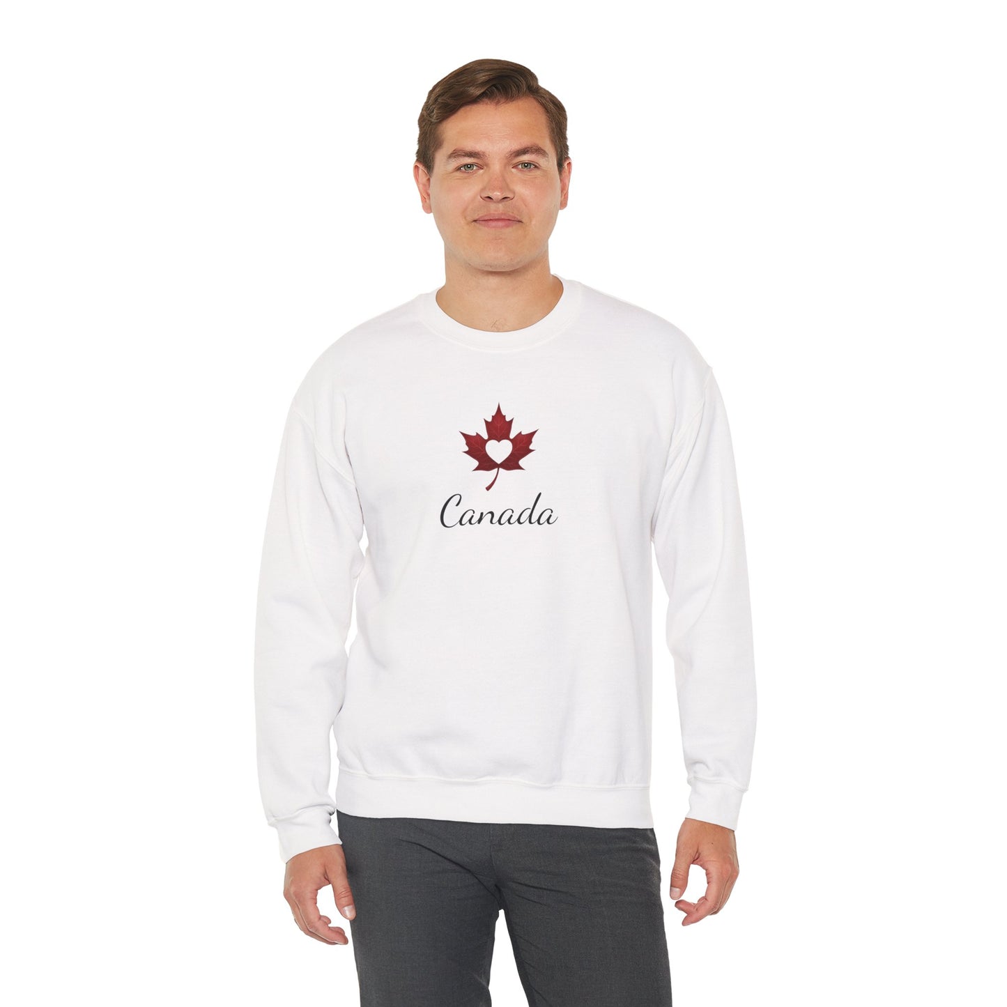 Make Love Your Compass | Canada Sweatshirt with Maple Heart Moti