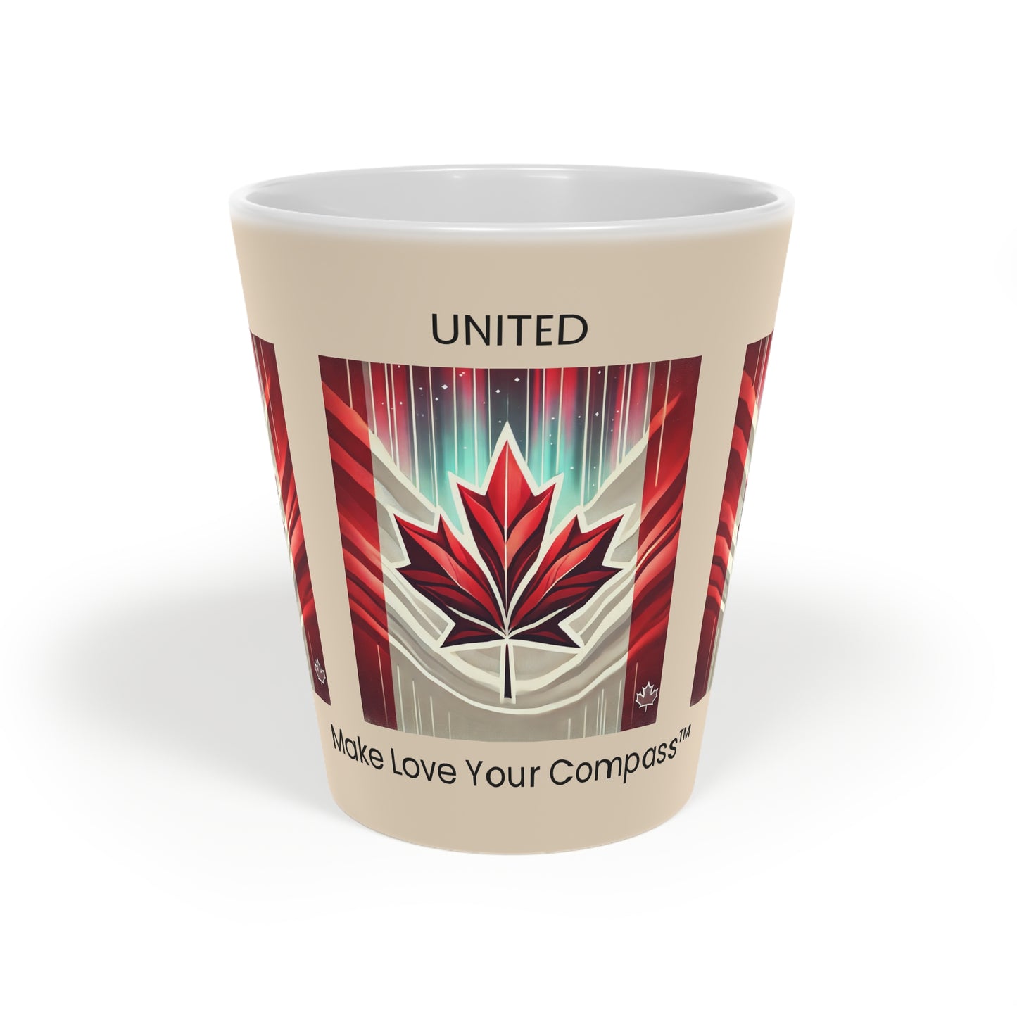 Oh, Canada—a land where kindness leads, hearts stay open, and love is our true North. 🇨🇦. Latte Mug, 12oz