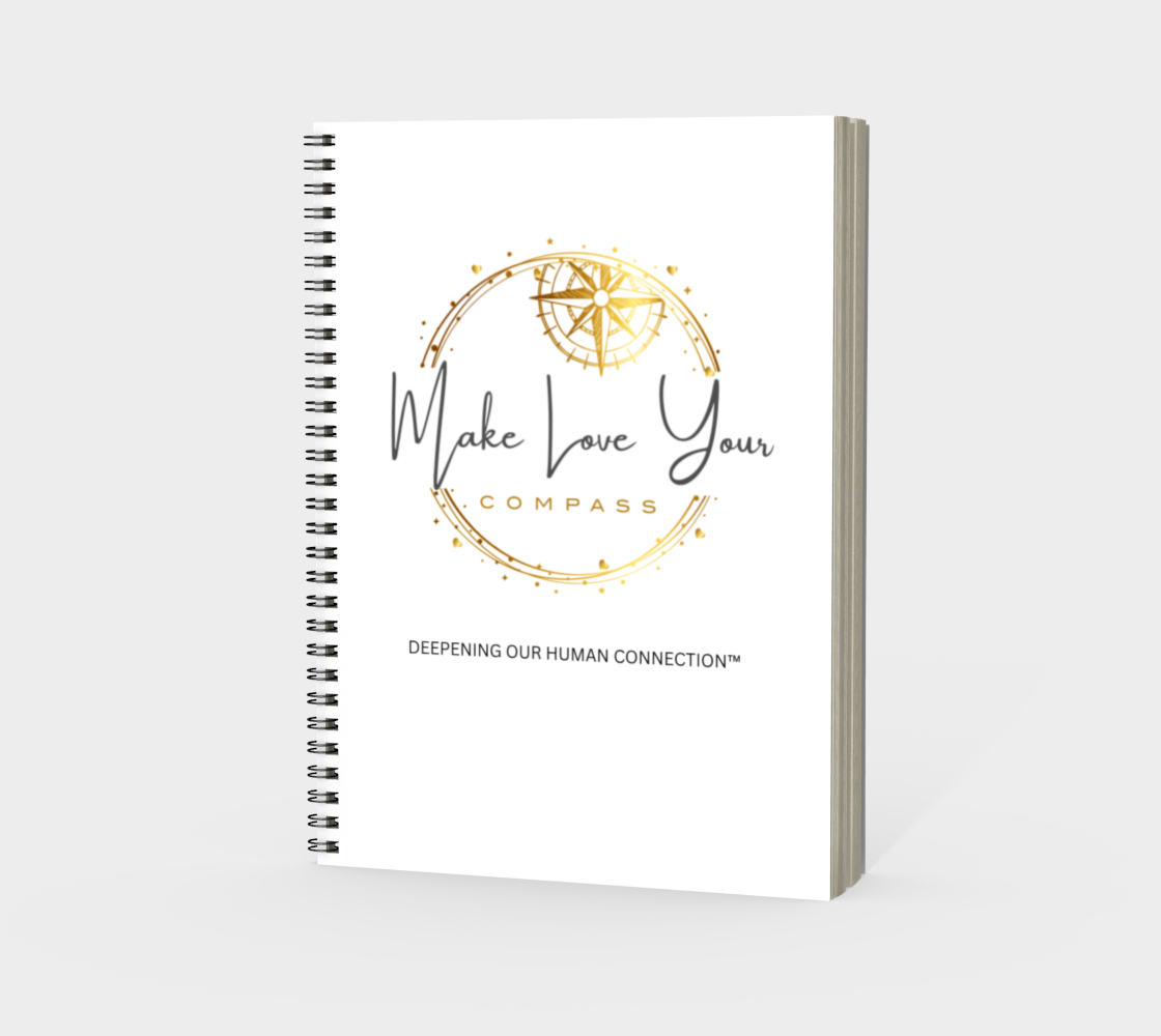 White Journal - Gold Compass-Wreath Design | Make Love Your Compass