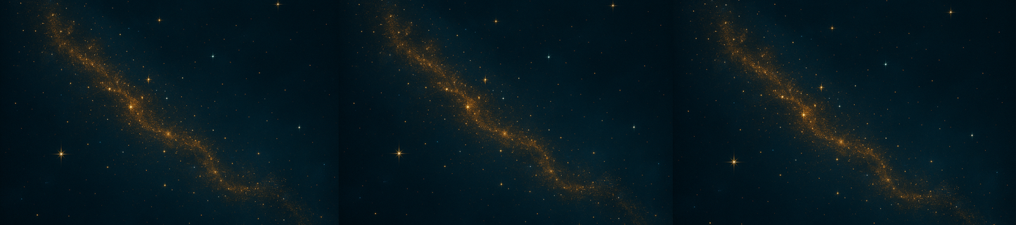 Starry night sky with a prominent nebula in space