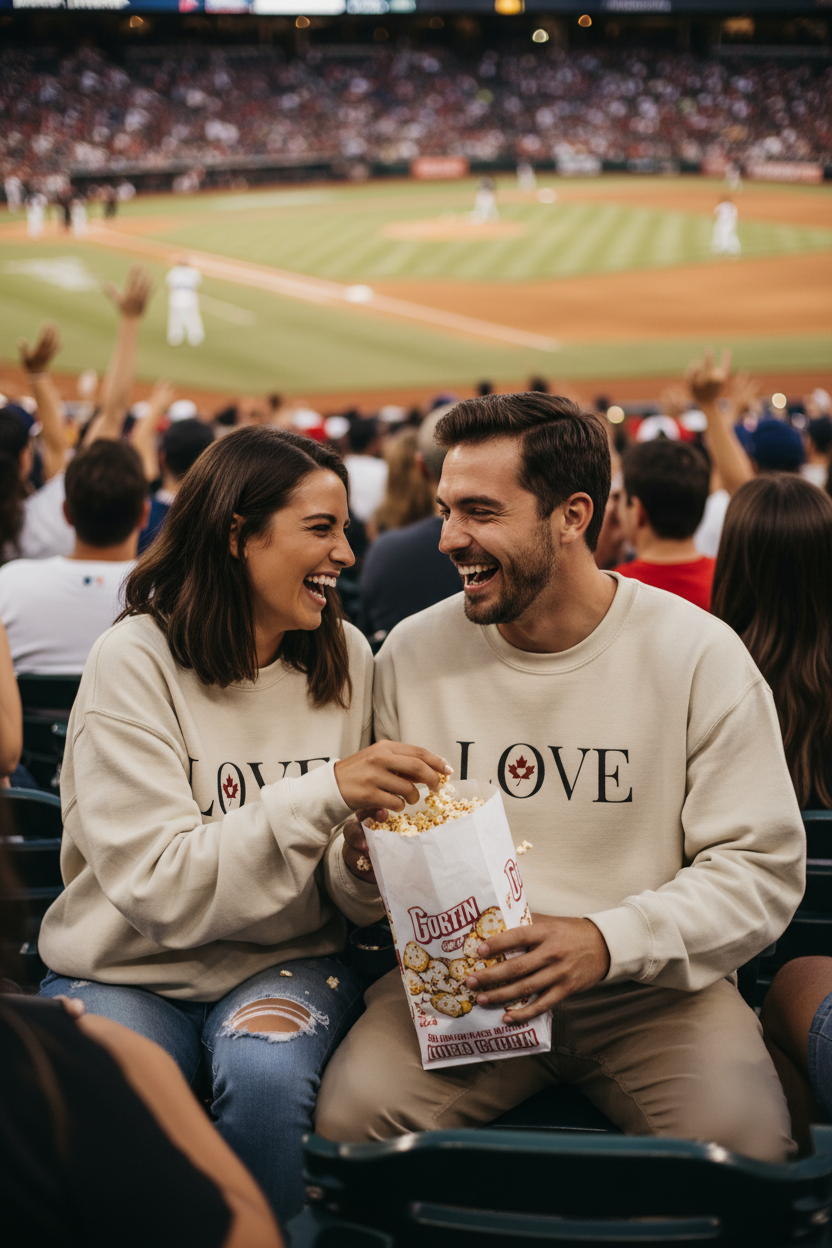 Make Love Your Compass | Unisex Maple Heart LOVE Graphic Sweatshirt