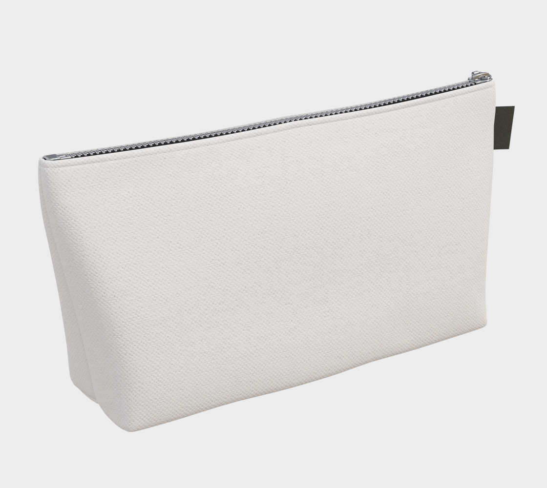 White Makeup Bag - Gold Compass-Wreath Design | Make Love Your Compass