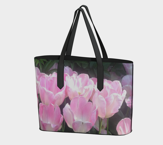 Botanical Bloom Premium Vegan Leather Tote Bag