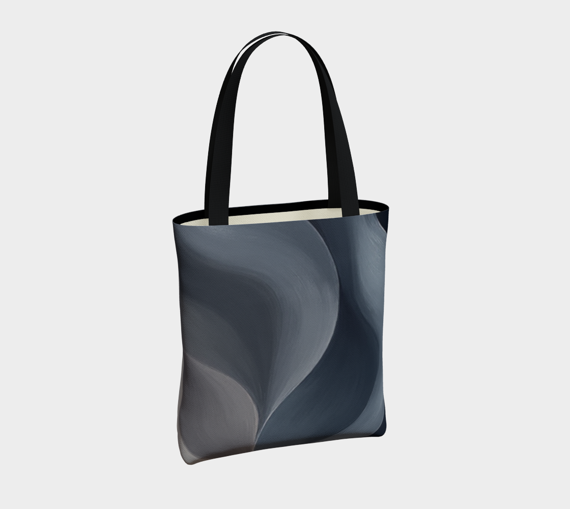 Wave Collection Tote | Luxe Grey Swirl Premium Vegan Leather
