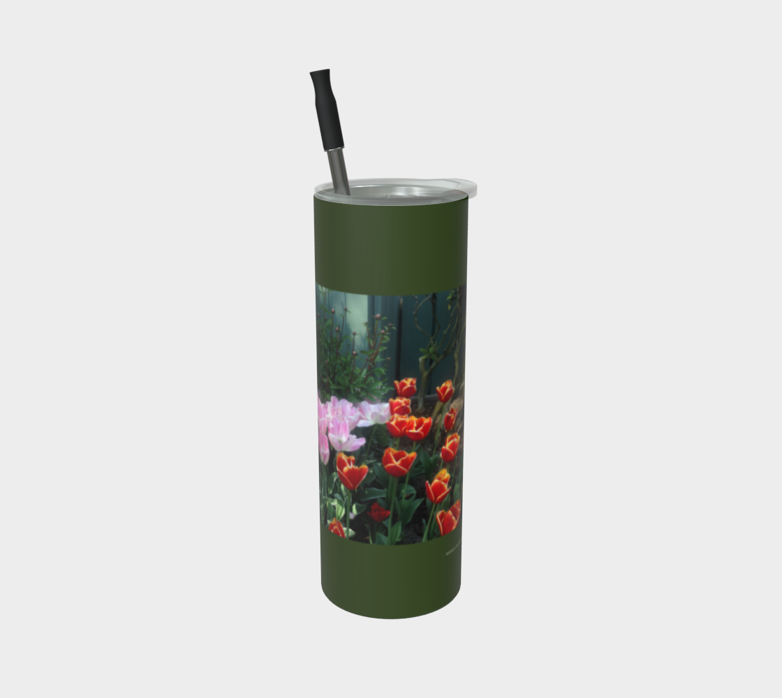 Skagit Tulip Festival Stainless Steel Tumbler — Spring Garden All‑Over Print Art