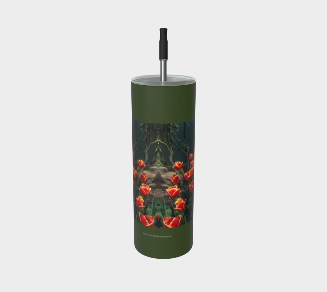 Skagit Tulip Festival Stainless Steel Tumbler — Spring Garden All‑Over Print Art