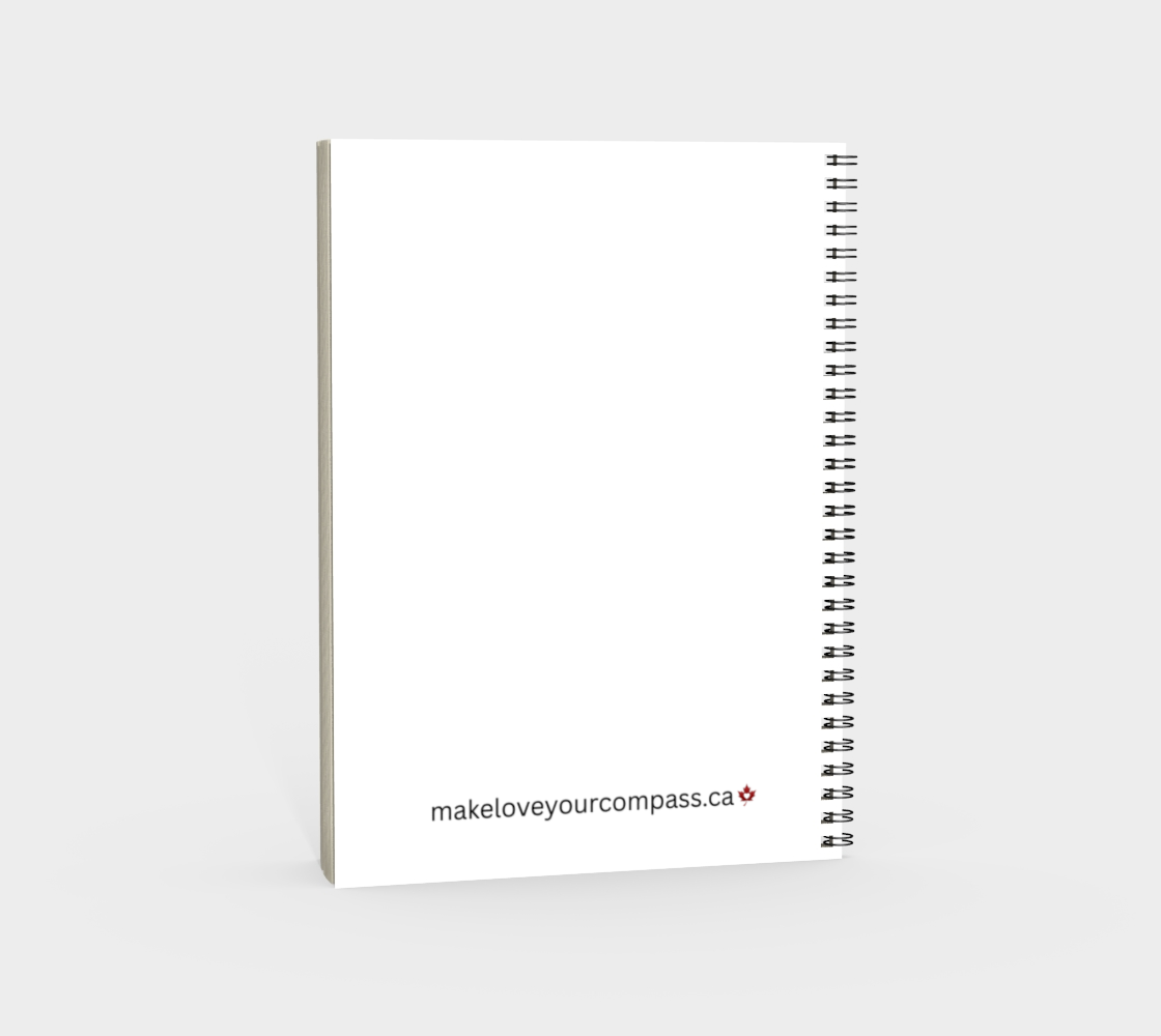White Journal - Gold Compass-Wreath Design | Make Love Your Compass
