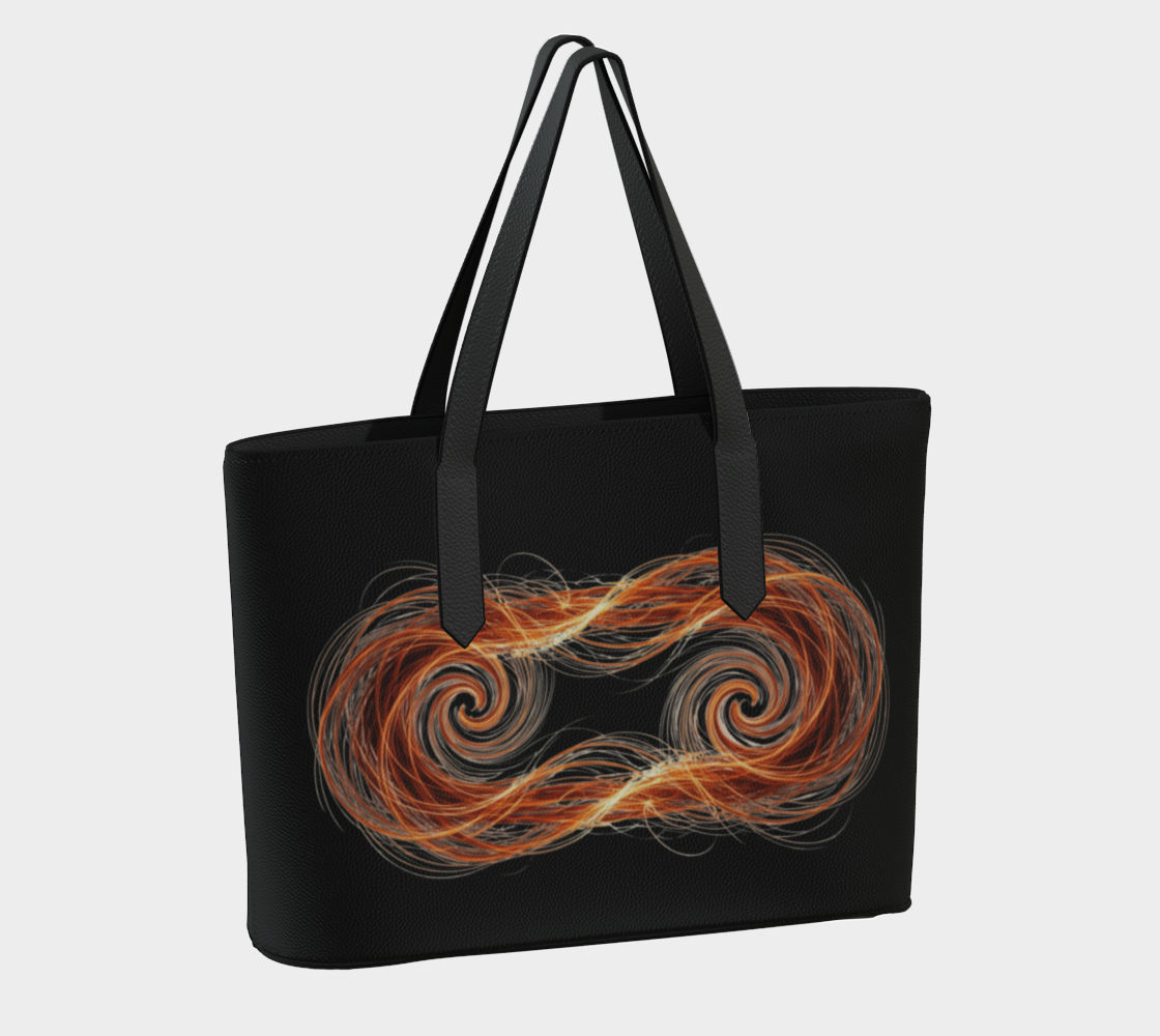 Symphony of Light Quantum Vegan Leather Tote Bag