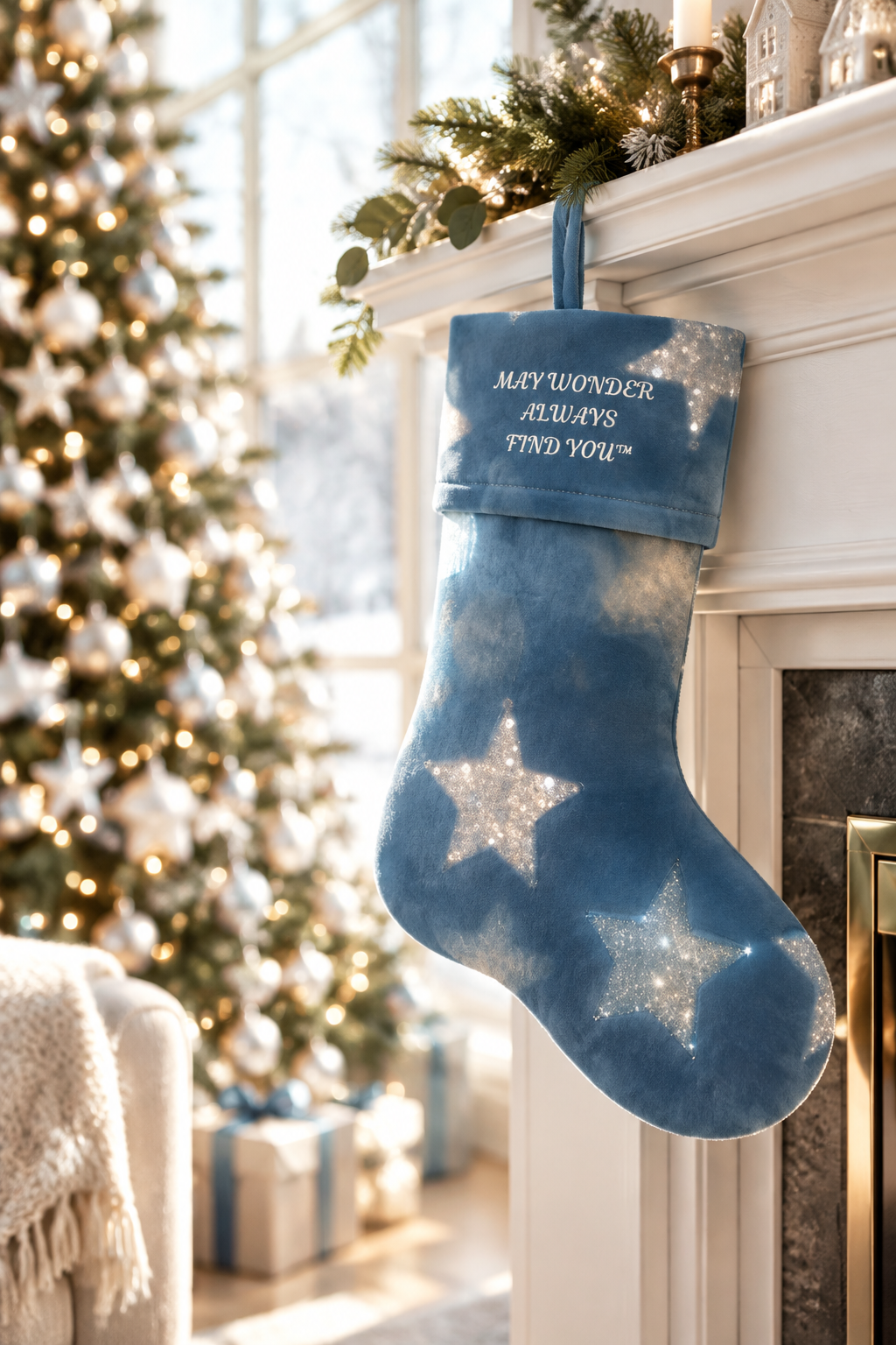 May Wonder Always Find You Winter Wonderglow Premium Holiday Stocking