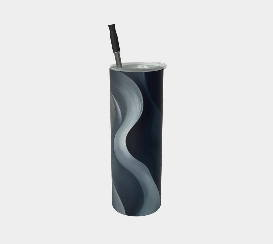 Wave Collection Tumbler | Luxe Grey Swirl Stainless Steel - 20oz
