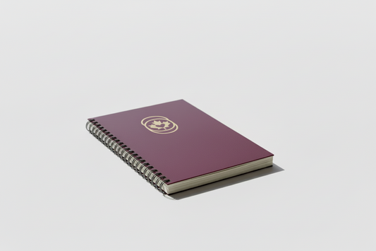 Burgundy Maple-Heart Journal