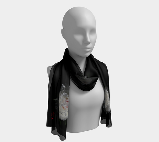 Luxe Peony Midnight Scarf | Make Love Your Compass™