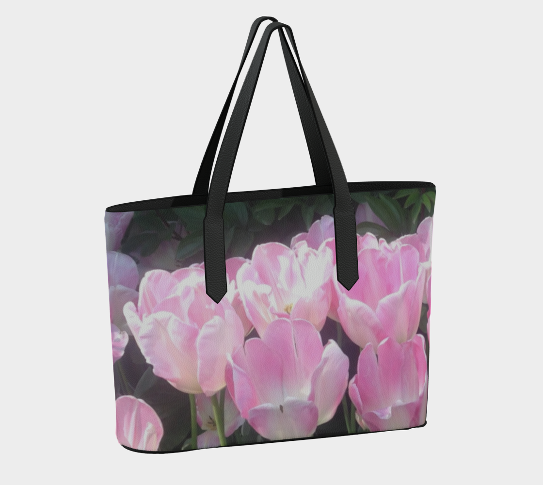 Skagit Valley Tulip Festival Premium Vegan Leather Tote Bag