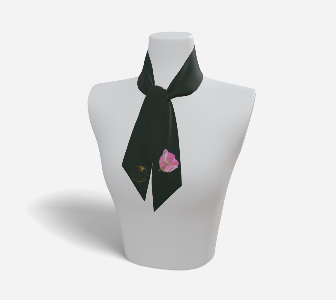 Botanical Bloom Luxury Mulberry Silk Twilly Scarf