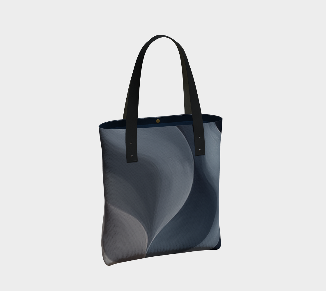 Wave Collection Tote | Luxe Grey Swirl Premium Vegan Leather