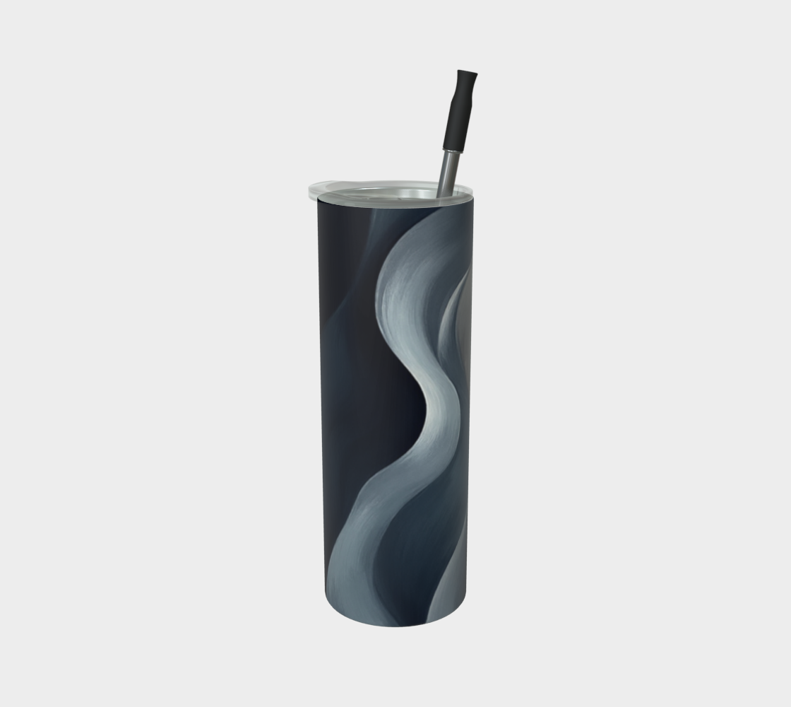 Wave Collection Tumbler | Luxe Grey Swirl Stainless Steel - 20oz