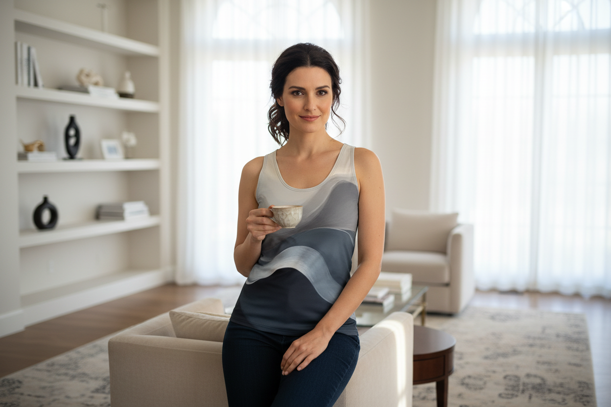 Grey Waves Tank - Sophisticated Home Setting